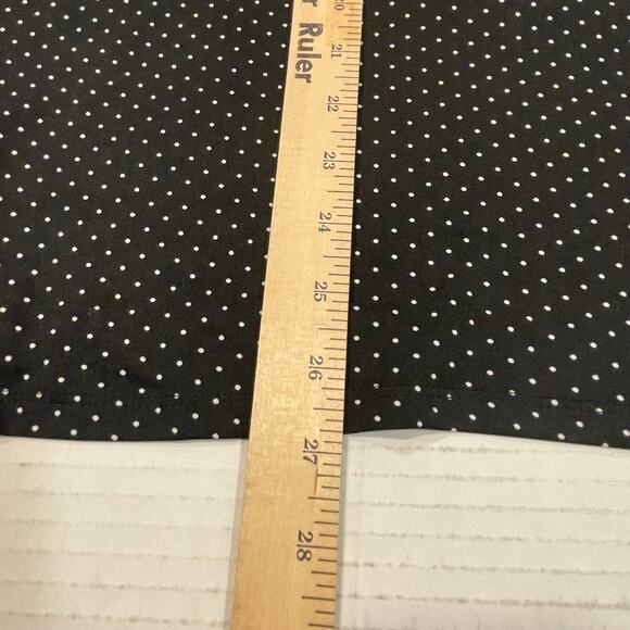 Zac & Rachel women's blouse Large shark tail black and white polka dot L/S - Picture 6 of 15
